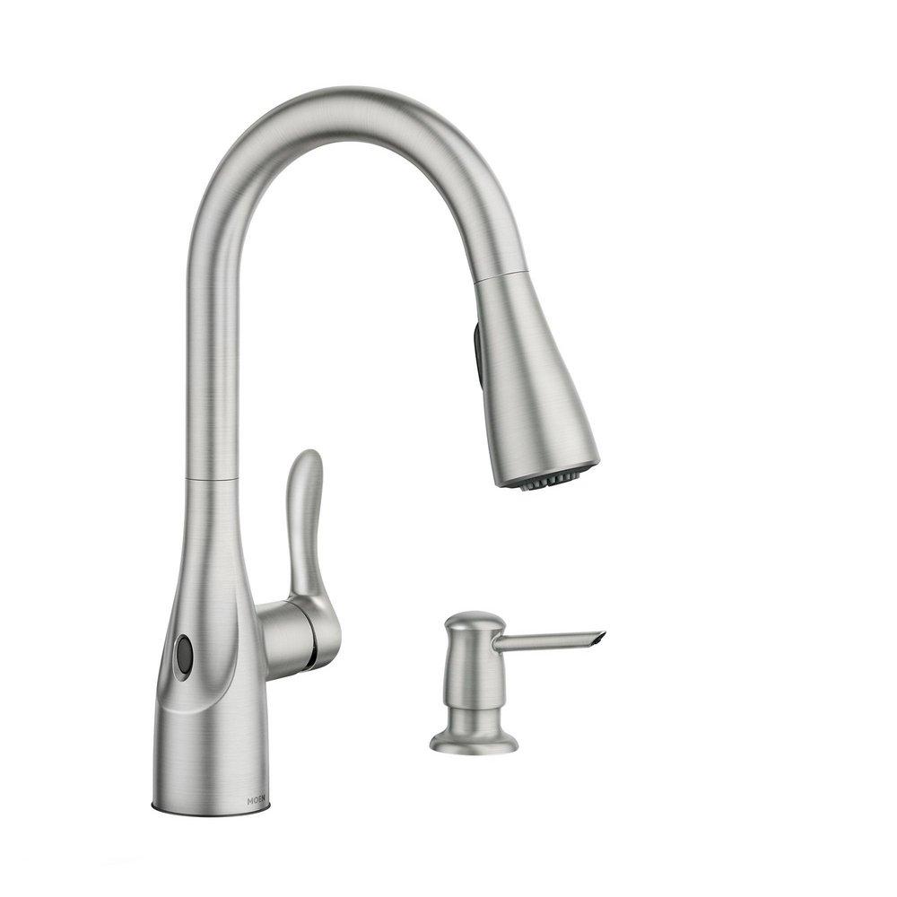Moen Spot Resist&trade; Stainless Single Handle Pull Down Kitchen Faucet 