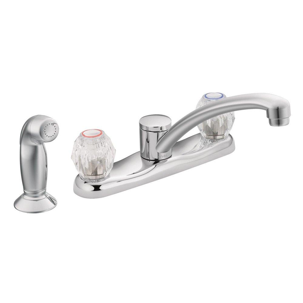 Moen Polished Chrome Two Handle Kitchen Faucet 