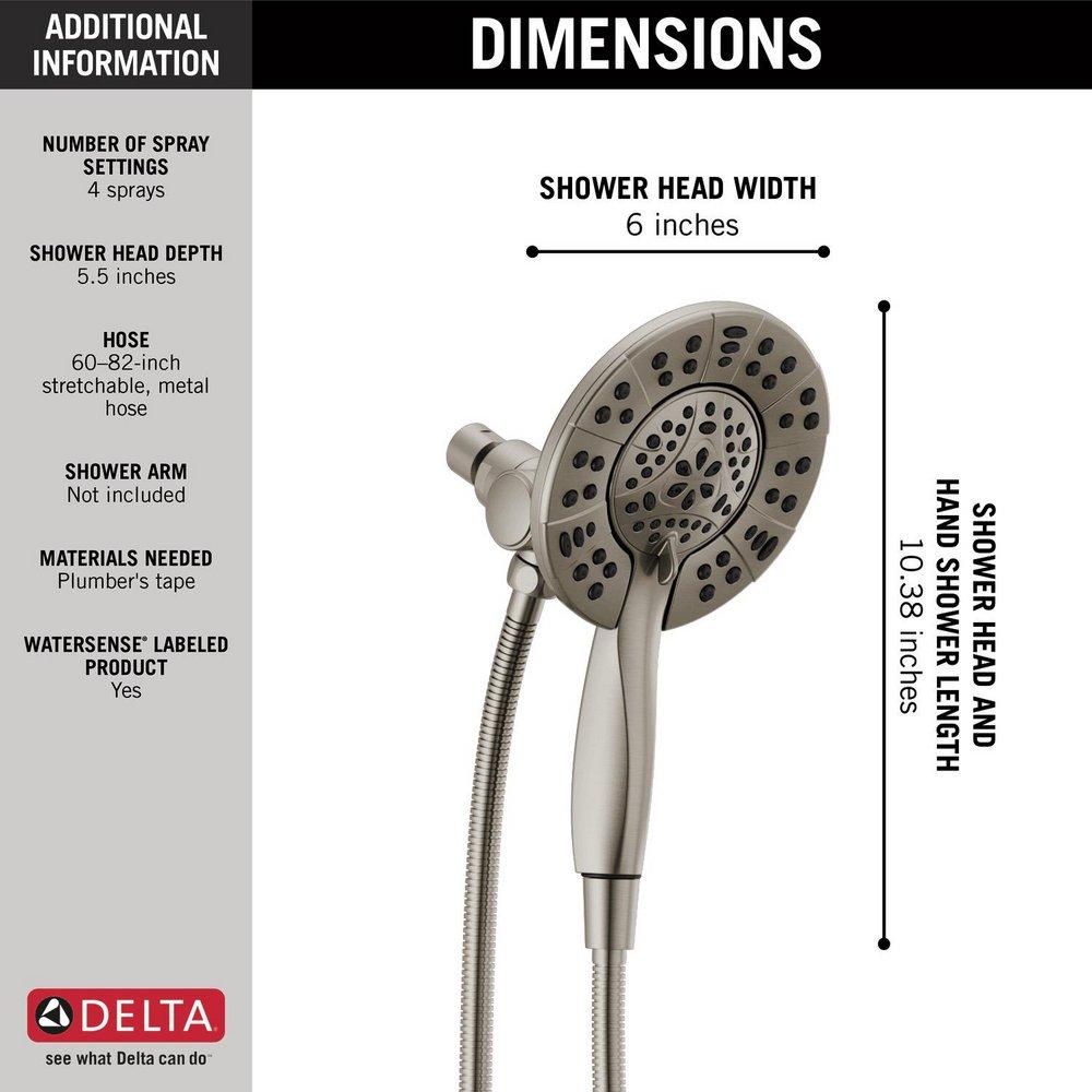 Delta Faucet Brilliance&reg; Stainless Multi Function Hand Shower 