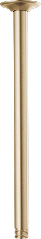 Brizo Luxe Gold 1/2 x 2-3/8 x 14 in. NPT Solid Brass Shower Arm and Flange 