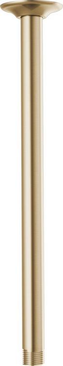 Brizo Luxe Gold 1/2 x 2-3/8 x 14 in. NPT Solid Brass Shower Arm and Flange 