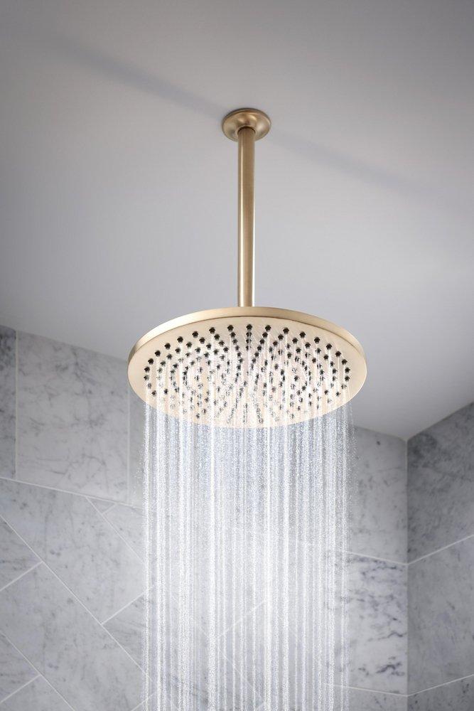 Brizo Luxe Gold 1/2 x 2-3/8 x 14 in. NPT Solid Brass Shower Arm and Flange 