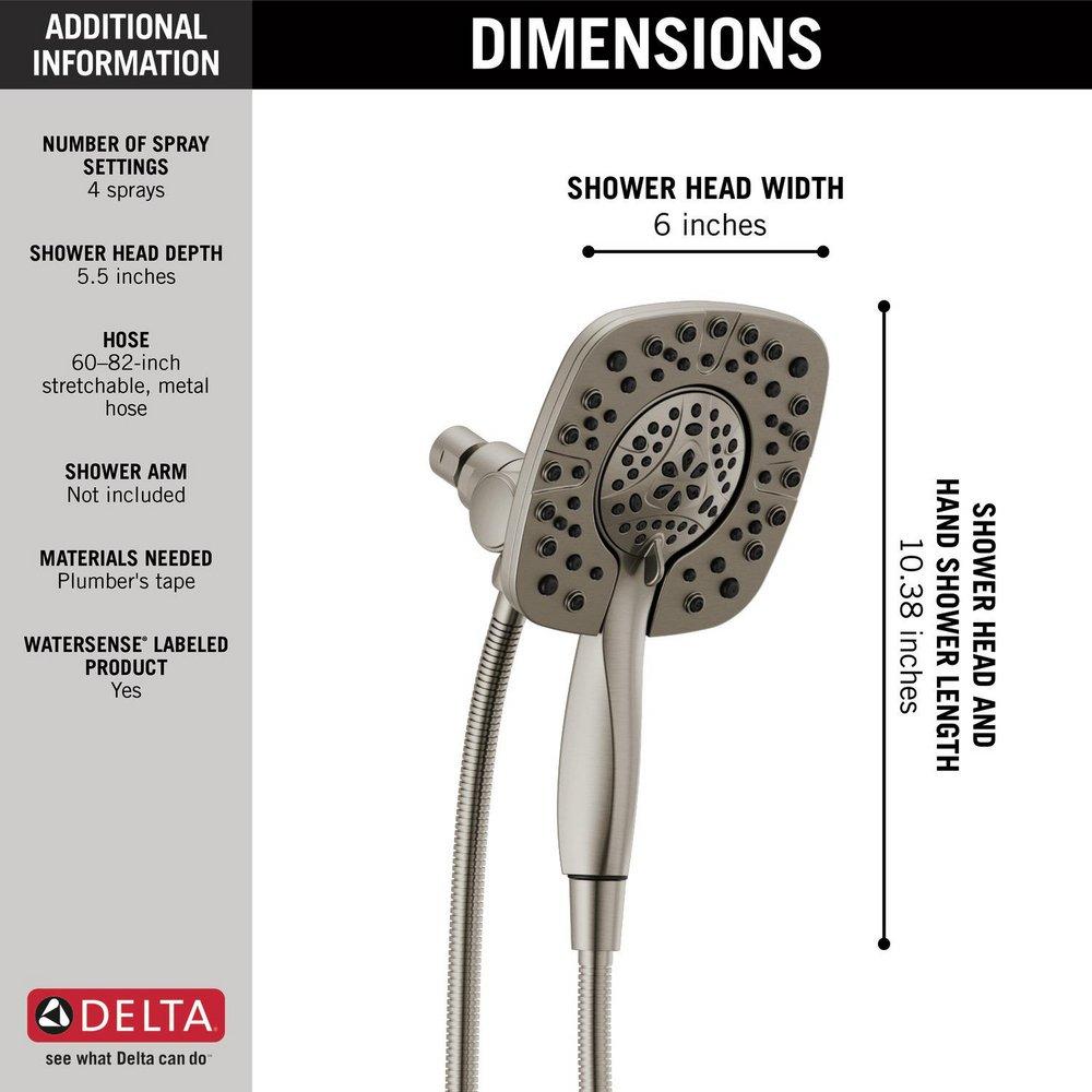 Delta Faucet Brilliance&reg; Stainless Multi Function Hand Shower 
