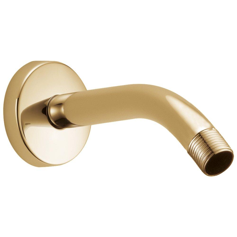 Brizo Polished Gold 1/2 in. NPT x IPS Solid Brass Shower Arm and Flange 