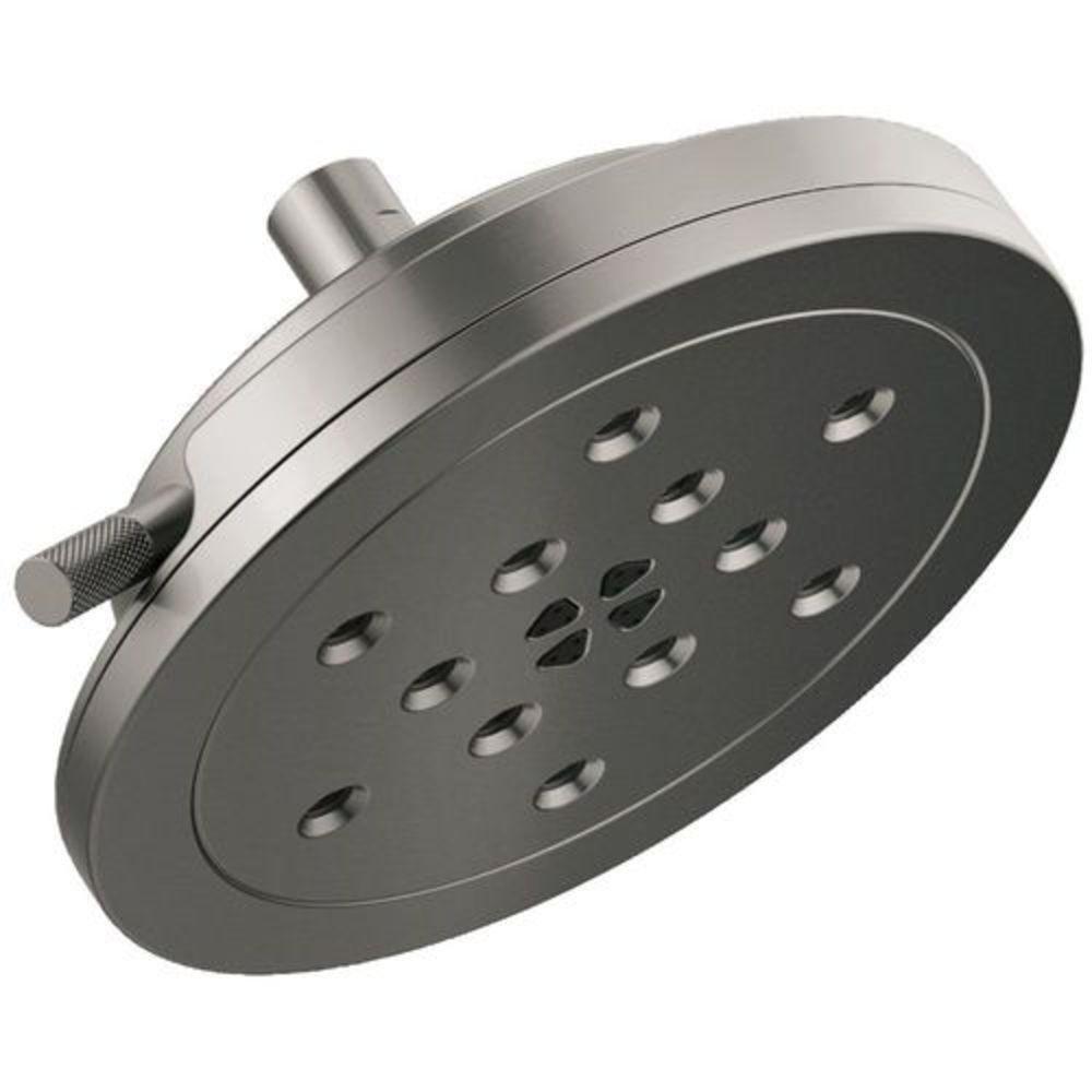 Brizo Luxe Steel Multi Function H2Okinetic Technology&reg; Full Body, H2Okinetic Technology&reg; invigorating, Massage and Pause Showerhead 