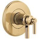 Two Handle Thermostatic Valve Trim in Polished Gold