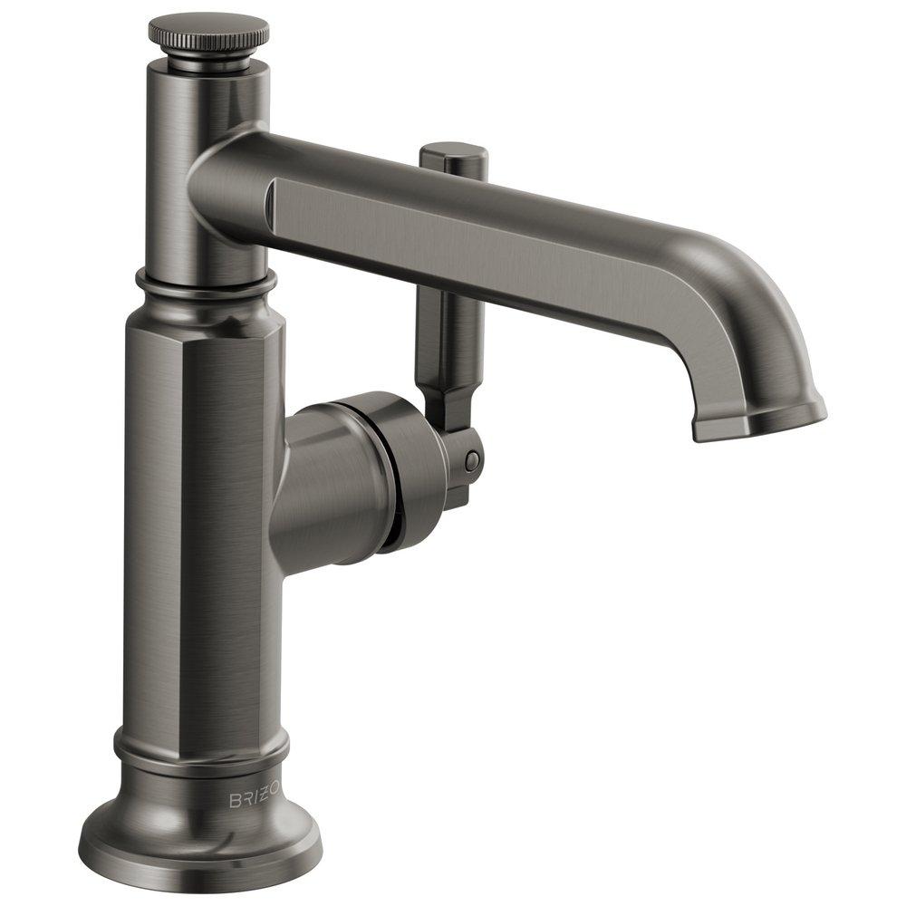 Brizo Luxe Steel Single Handle Monoblock Bathroom Sink Faucet Lever Handle 