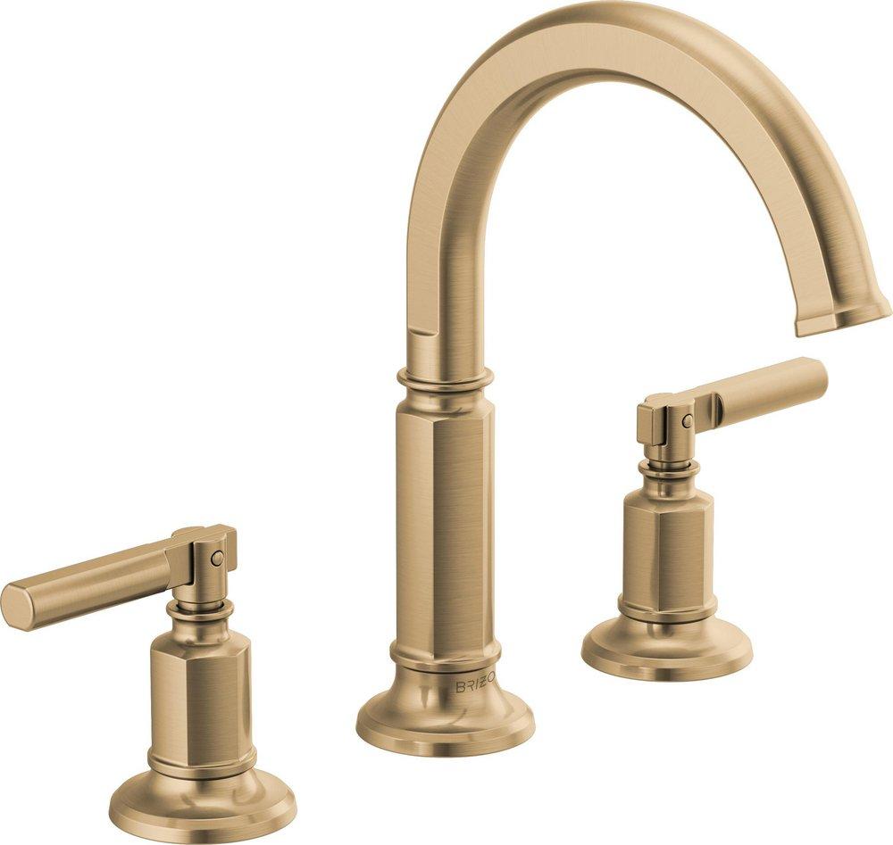 Brizo Luxe Gold Two Handle Widespread Bathroom Sink Faucet Handles Sold Separately 