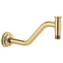 Brizo Polished Gold 1/2 x 11 in. NPT Solid Brass Shower Arm and Flange 
