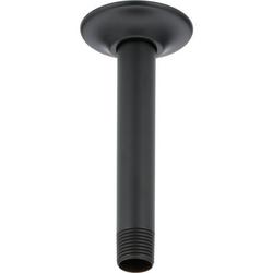 6 in. Shower Arm and Flange in Matte Black