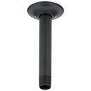 Delta Faucet Matte Black 1/2 x 2-3/8 x 6 in. MNPT Brass Shower Arm and Flange 