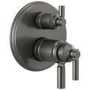 Three Handle Valve Trim in Luxe Steel 
