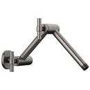 16 in. Shower Arm and Flange in Luxe Steel