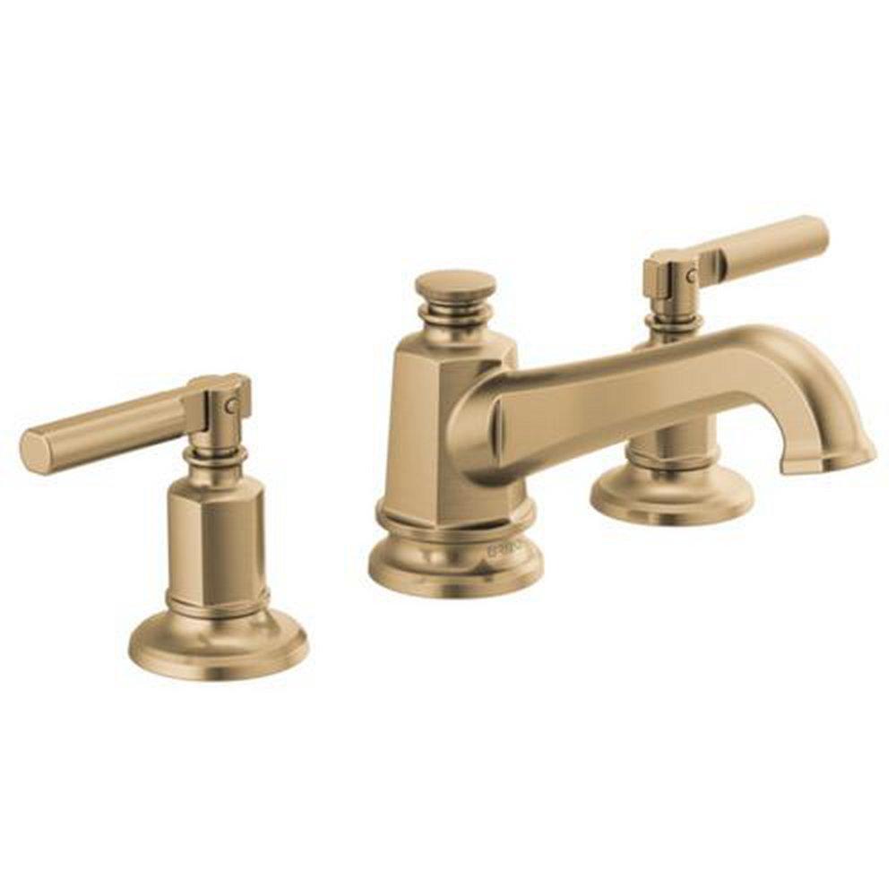 Brizo Luxe Gold Two Handle Widespread Bathroom Sink Faucet Handles Sold Separately 
