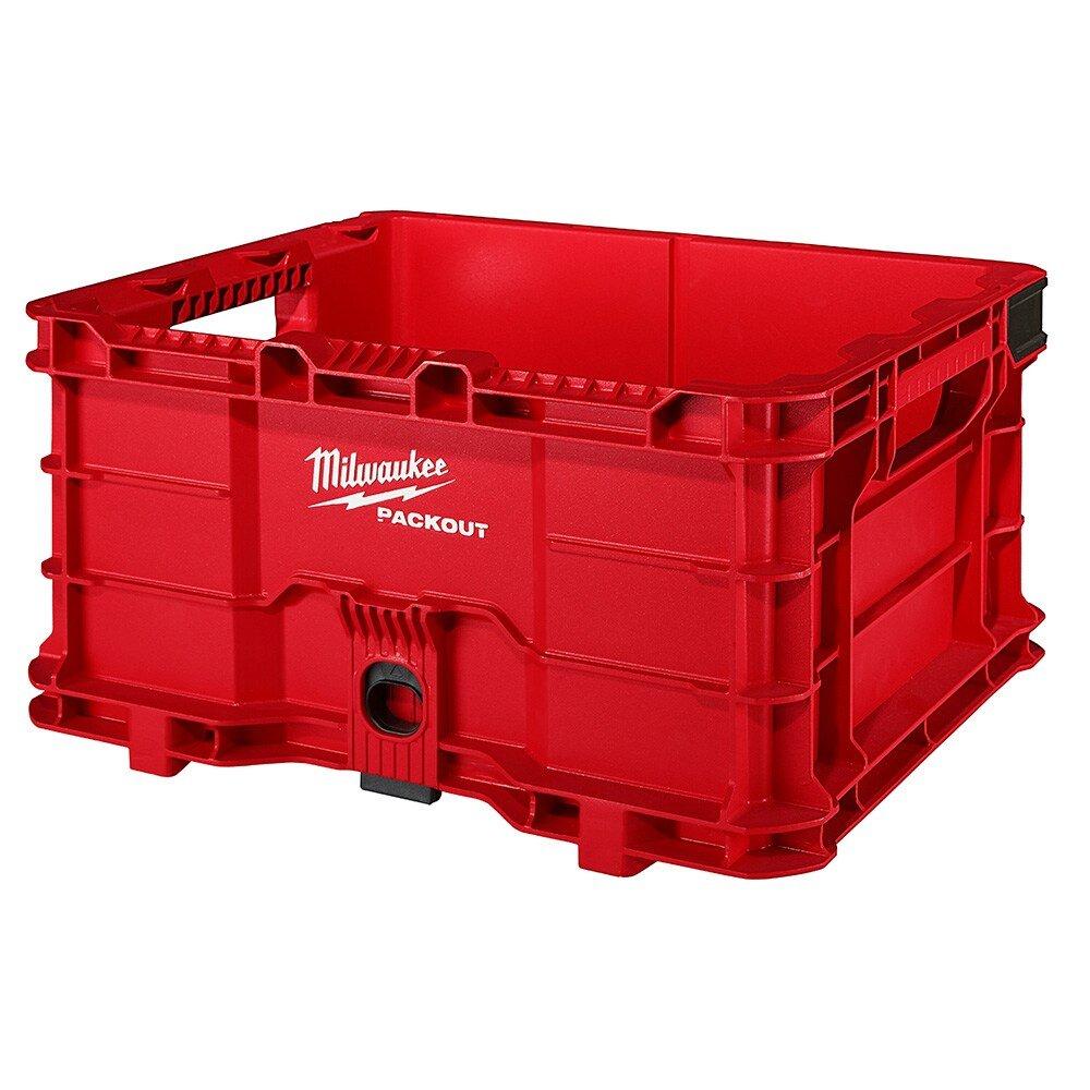 Milwaukee&reg; Red 18-3/5 in. Plastic Crate Bin 