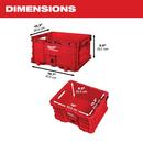 Milwaukee&reg; Red 18-3/5 in. Plastic Crate Bin 