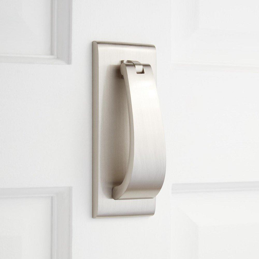 Signature Hardware Satin Nickel Brass Door Knocker 