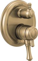 Delta Faucet Brilliance&reg; Champagne Bronze Three Handle Multi Function Bathtub & Shower Faucet with Diverter Trim Only 