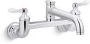 KOHLER Polished Chrome Two Handle Centerset Bathroom Sink Faucet Lever Handle 