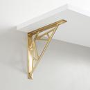 Signature Hardware Satin Brass 7/8 in. Solid Brass Shelf Bracket 
