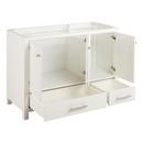 48 in. Floor Mount Vanity in White with Polished Nickel Hardware
