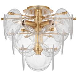 12 x 13-3/4 in. 60W 4-Light Flush Mount Ceiling Fixture in Gild