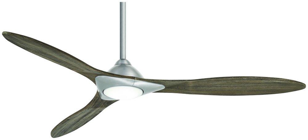 Minka Aire Brushed Nickel 31.08W 1-Light 3-Blade Y40 LED Ceiling Fan 