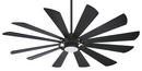 12 Blades 65 in. Indoor Ceiling Fan with Integrated LED in Textured Coal
