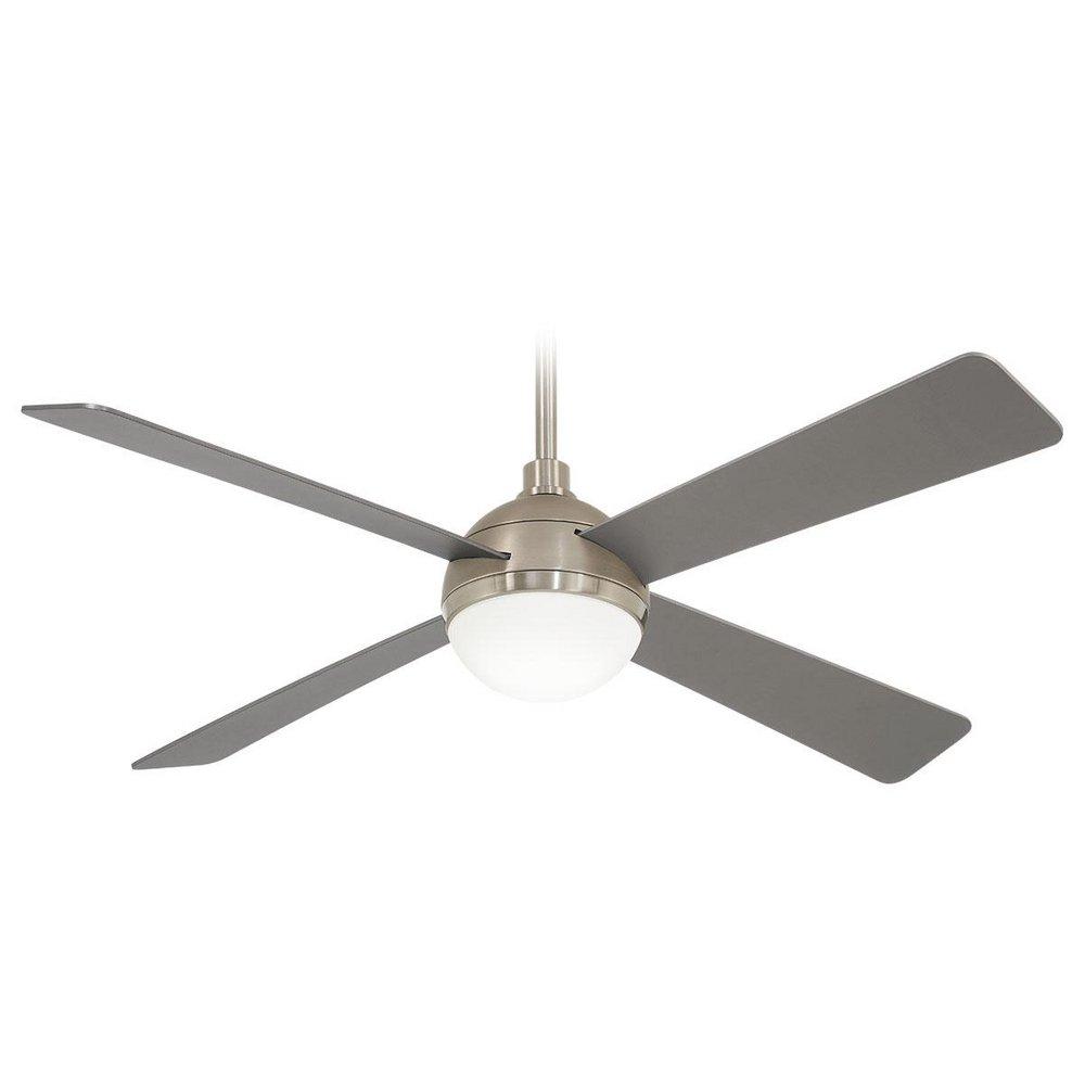 Minka Aire Brushed Steel/Brushed Nickel 59.62W 1-Light 4-Blade LED Ceiling Fan 