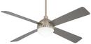 4 Blades 54 in. Indoor Ceiling Fan in Brushed Steel and Brushed Nickel