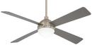 Minka Aire Brushed Steel/Brushed Nickel 59.62W 1-Light 4-Blade LED Ceiling Fan 