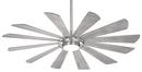 Minka Aire Brushed Steel 12 Blades 65 in. Indoor Ceiling Fan with Integrated LED 