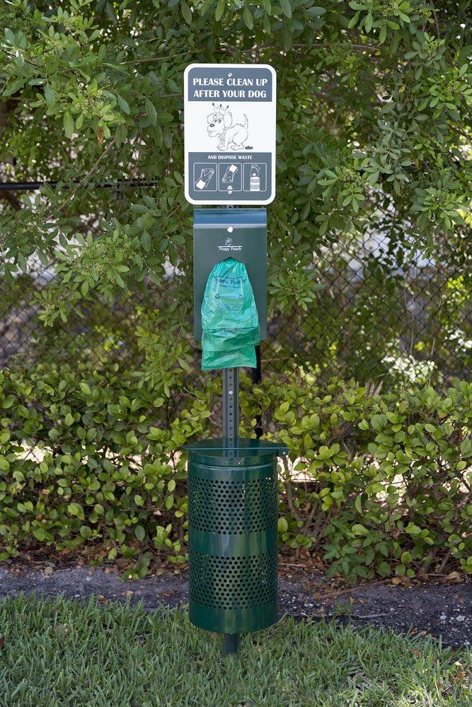 Crown Products Green 96 x 14 in. Powder Coated and Galvanized Steel Pet Waste Station 