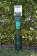 Crown Products Green 96 x 14 in. Powder Coated and Galvanized Steel Pet Waste Station 