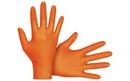 SAS Safety Hi-Visibility Orange 7 mil Powder Free Rubber Disposable Glove in Hi-Visibility Orange (Pack of 100) 