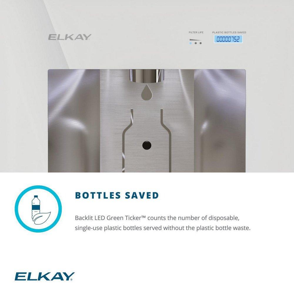 Elkay Midnight Wall Mount Stainless Steel Indoor Bottle Filling Station 