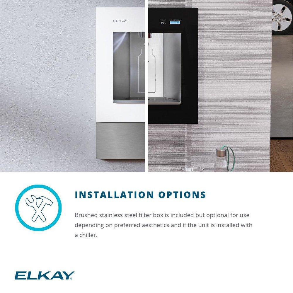 Elkay Midnight Wall Mount Stainless Steel Indoor Bottle Filling Station 