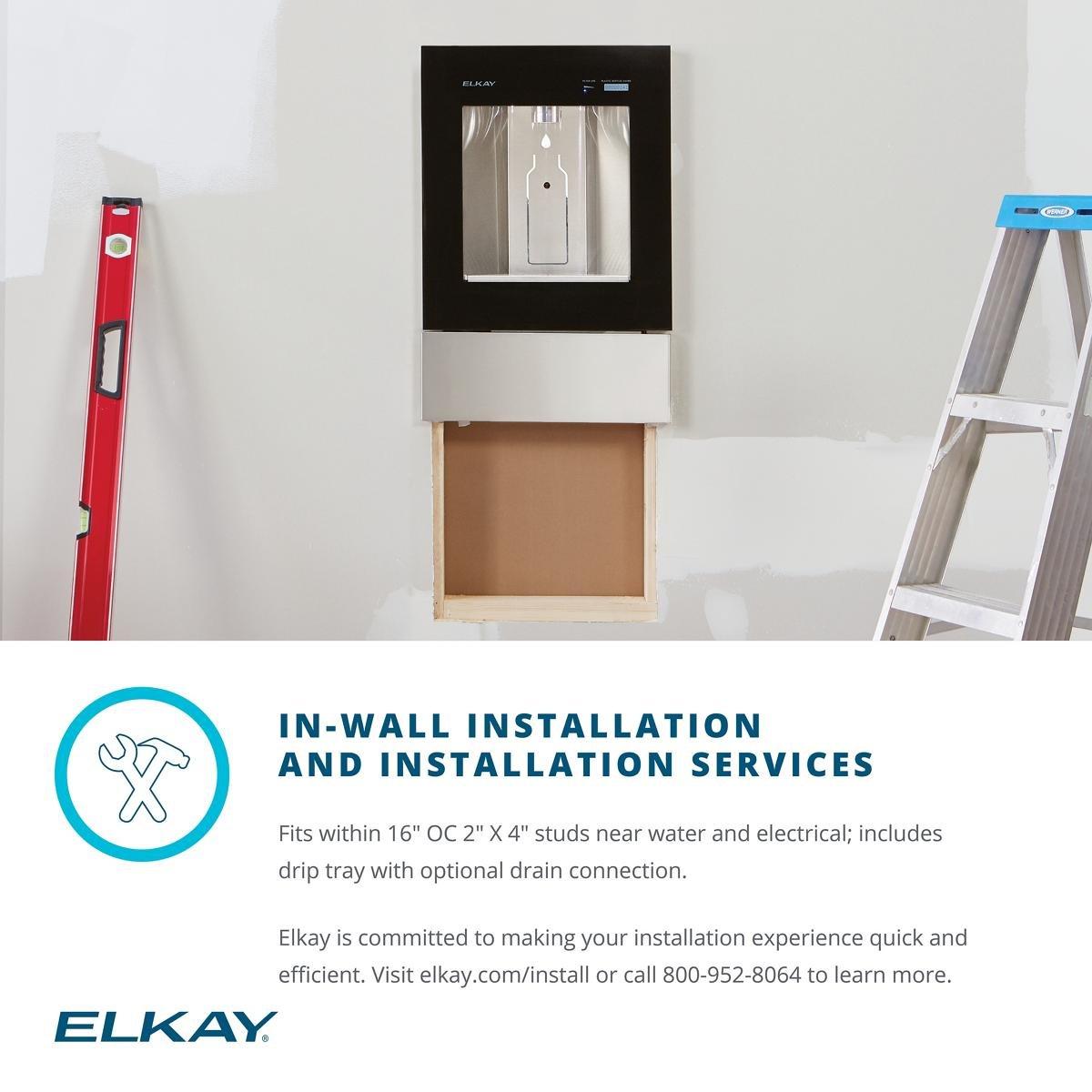 Elkay Midnight Wall Mount Stainless Steel Indoor Bottle Filling Station 