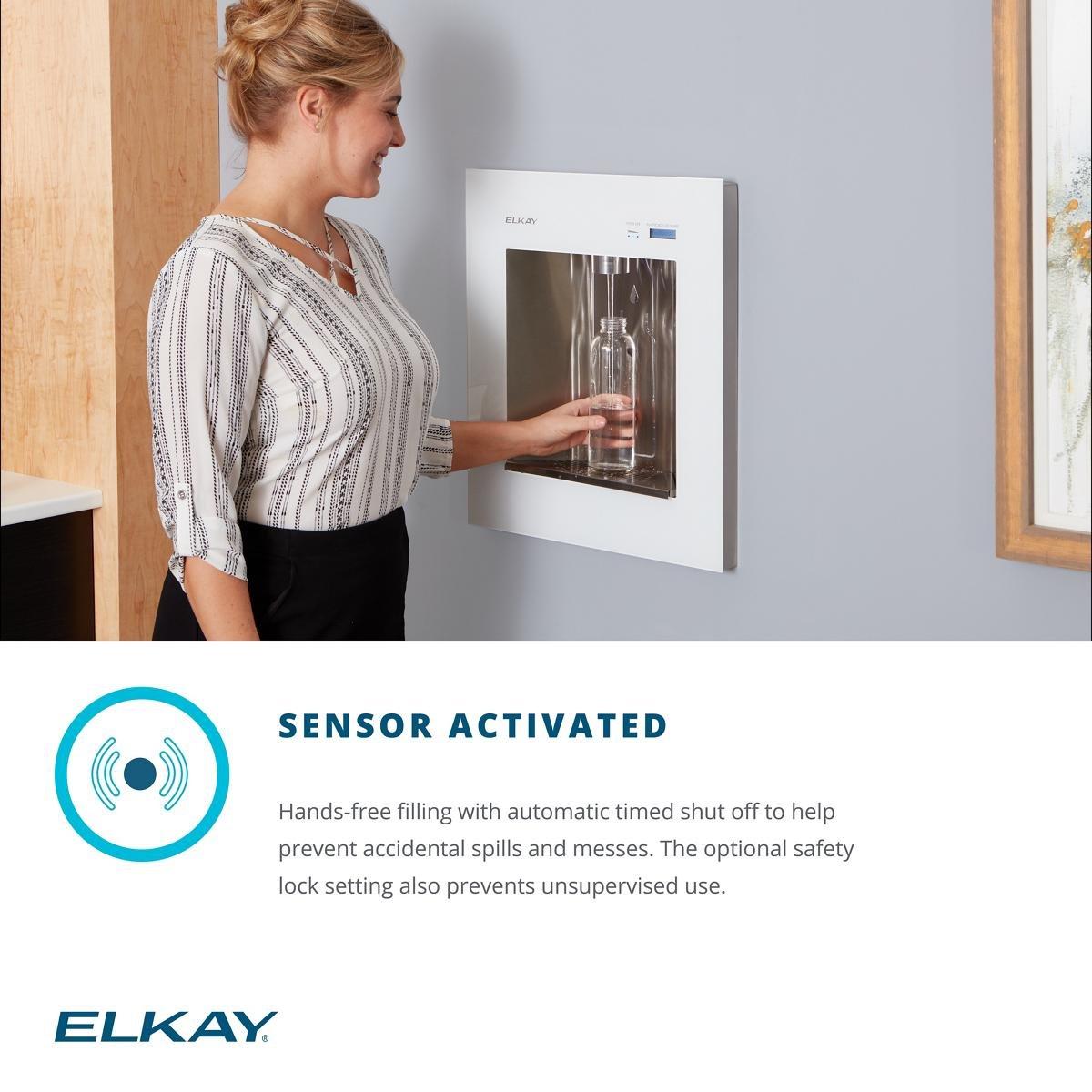Elkay Midnight Wall Mount Stainless Steel Indoor Bottle Filling Station 