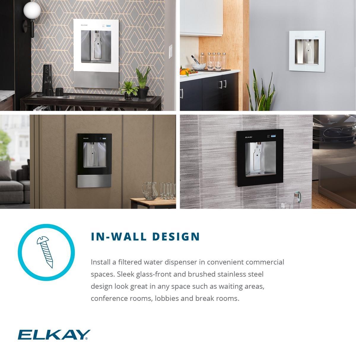 Elkay Midnight Wall Mount Stainless Steel Indoor Bottle Filling Station 