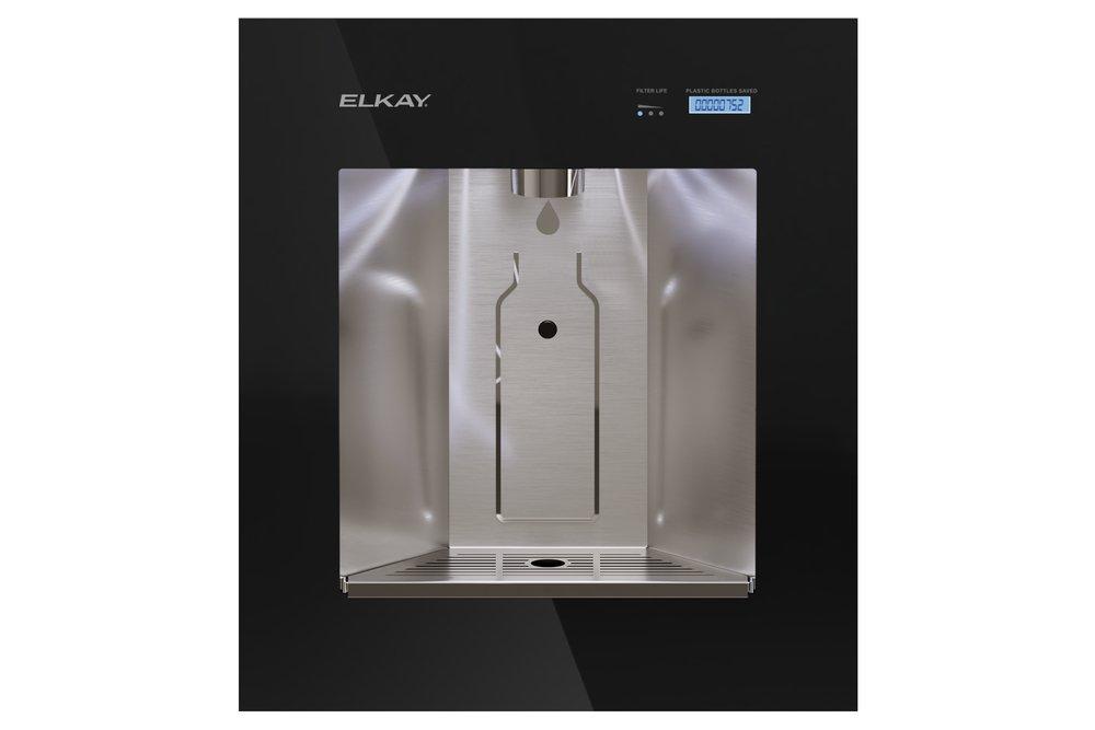 Elkay Midnight Wall Mount Stainless Steel Indoor Bottle Filling Station 