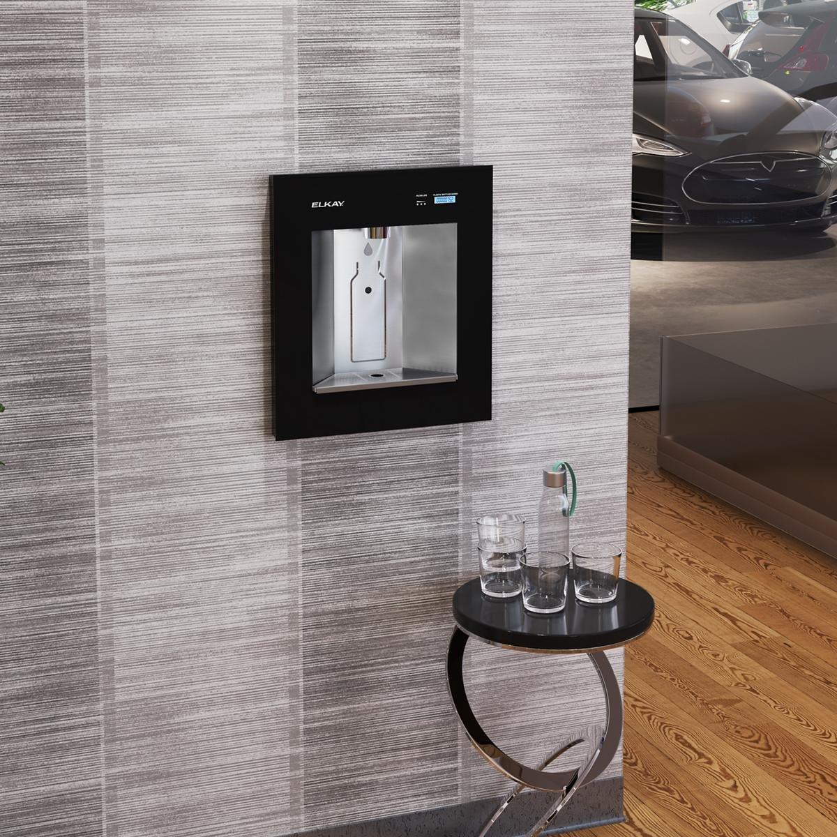Elkay Midnight Wall Mount Stainless Steel Indoor Bottle Filling Station 