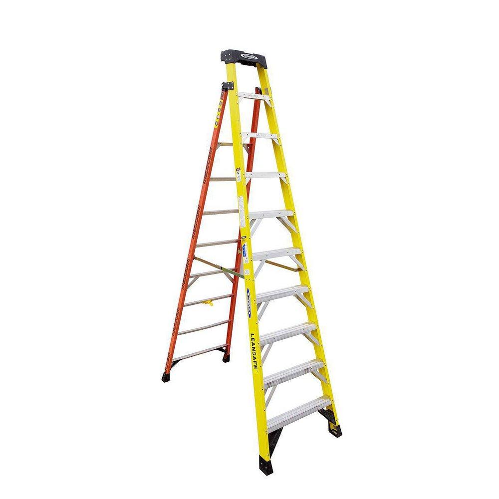 Werner Ladder Orange Fiberglass 375 lb. Step Ladder 