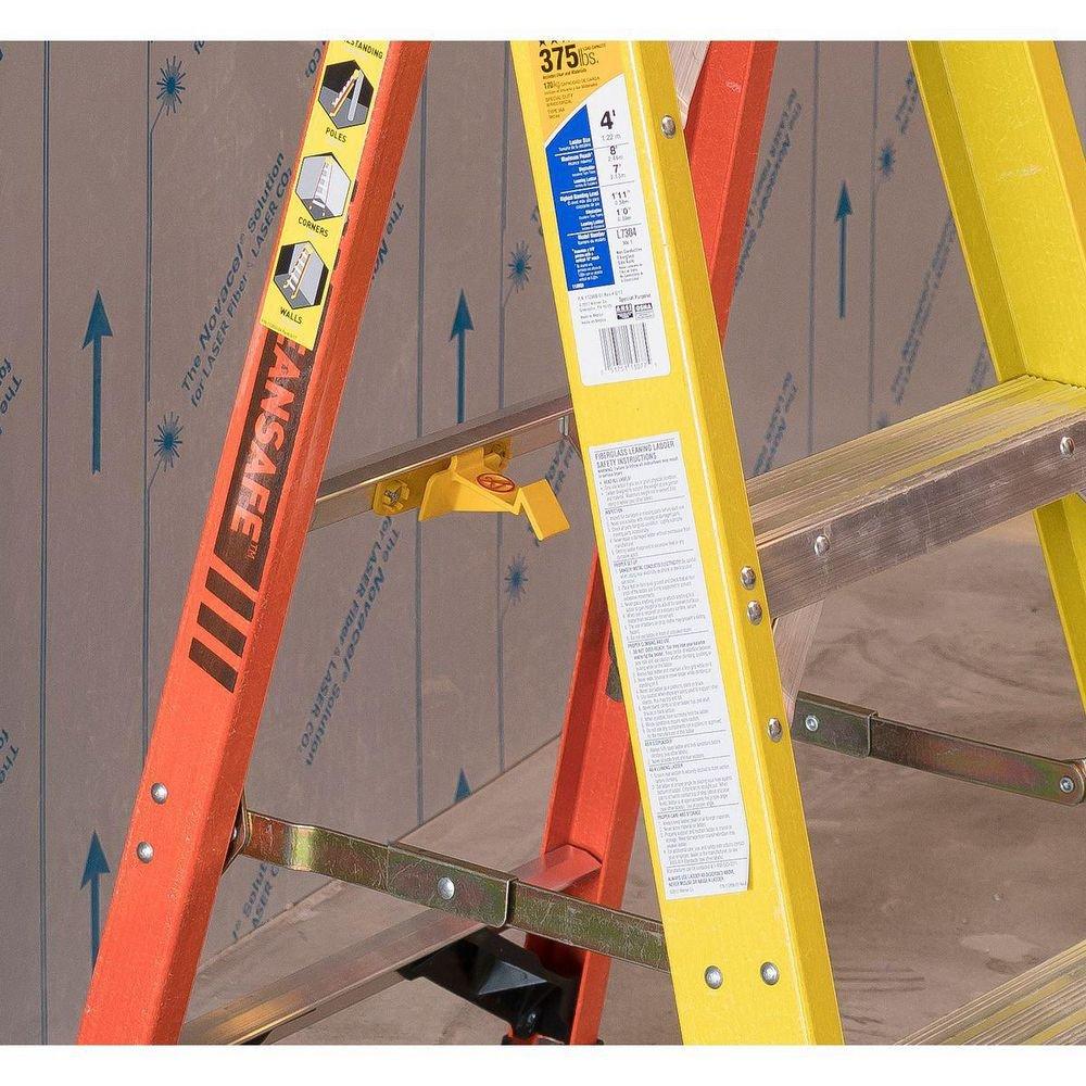 Werner Ladder Orange Fiberglass 375 lb. Step Ladder 