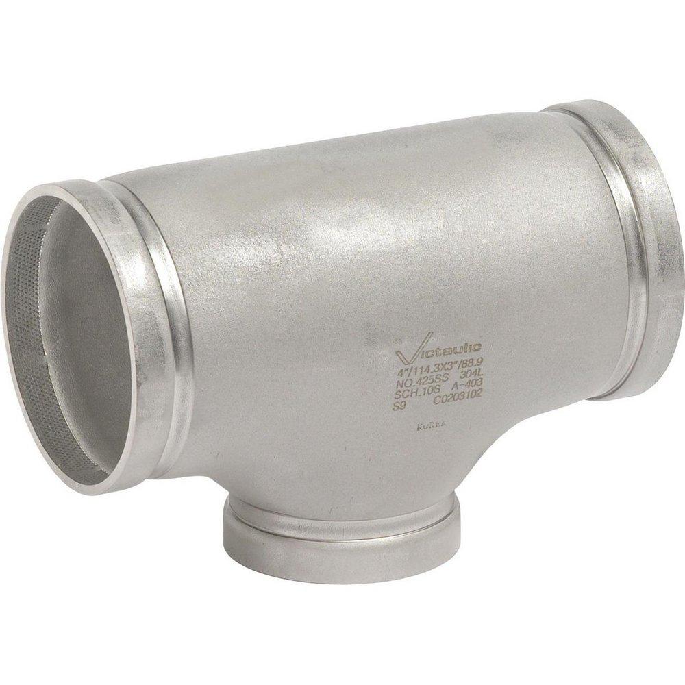 Victaulic Grooved Schedule 10S 304L Stainless Steel Reducing Tee 