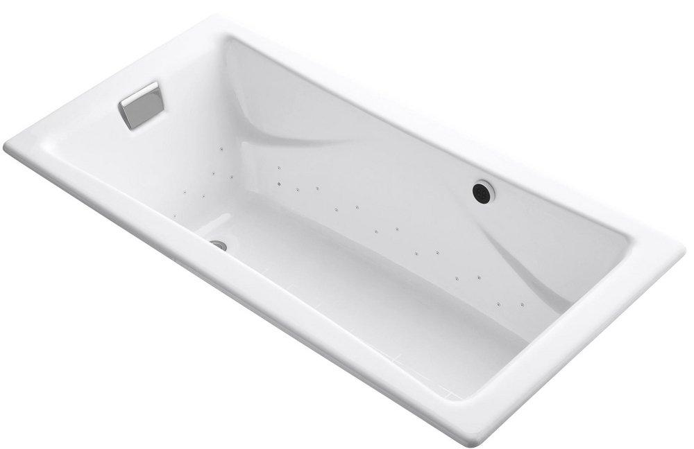 KOHLER White 71-3/4 x 36 in. Air Bath Drop-In Bathtub Left, Reversible and Right Drain 