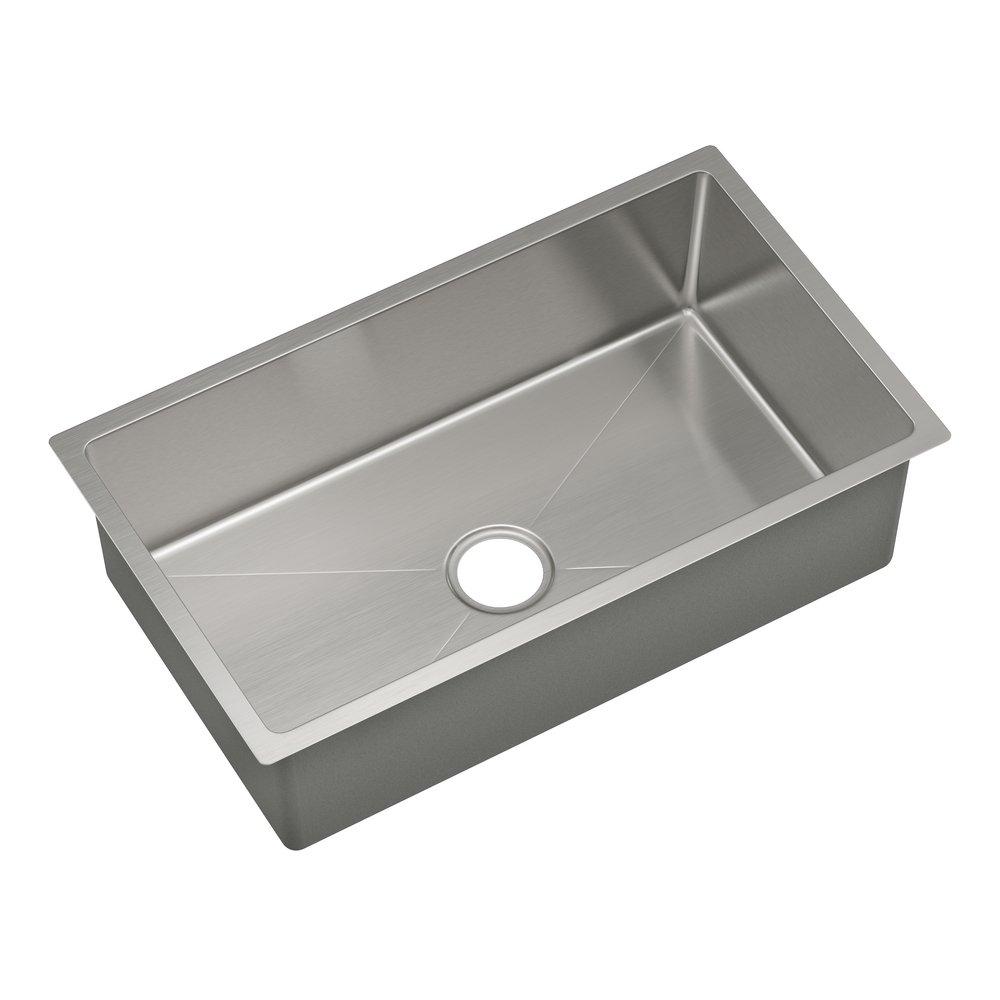 PROFLO&reg; Stainless Steel 31 x 18 in. Stainless Steel Single Bowl Undermount Kitchen Sink 