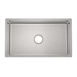 32 in. Undermount Stainless Steel Single Bowl Kitchen Sink