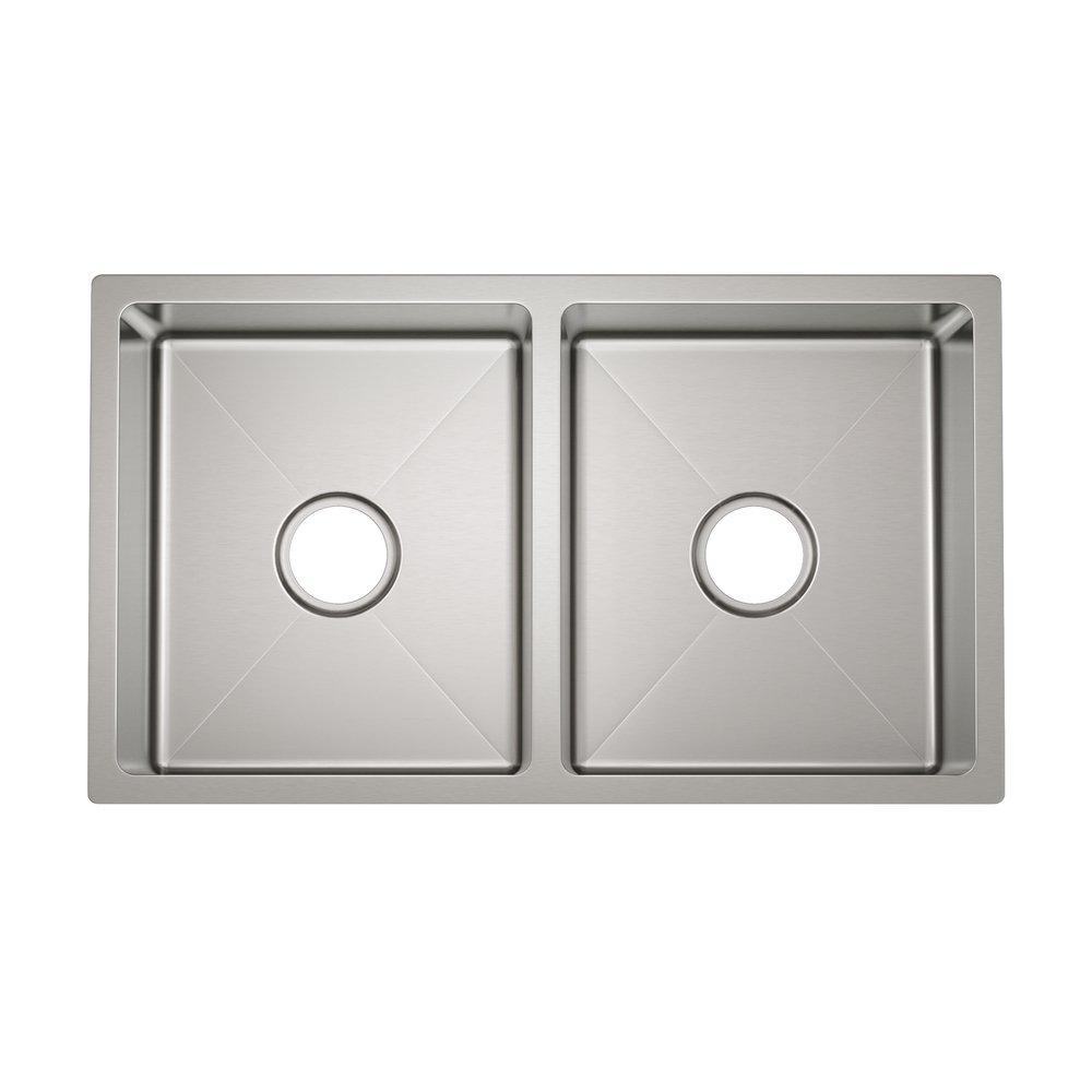 PROFLO&reg; Stainless Steel 31 x 18 in. Double Bowl Undermount Kitchen Sink 