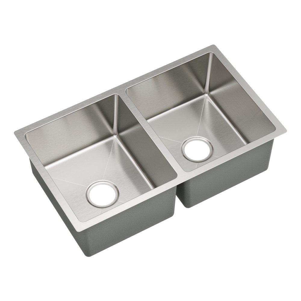 PROFLO&reg; Stainless Steel 31 x 18 in. Double Bowl Undermount Kitchen Sink 